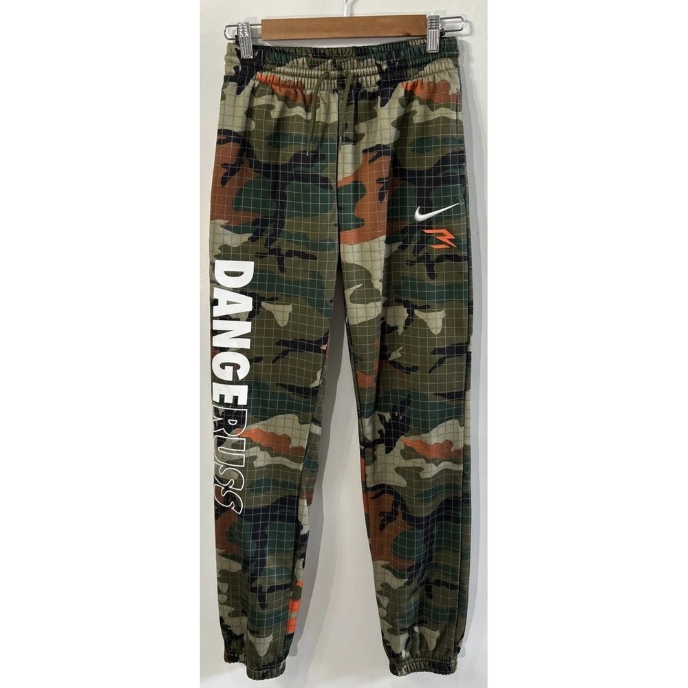 Boys Nike Dangeruss Russell Wilson Camo Joggers Sz XL 13-15 years